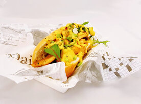 Pistolet gebakken kipfilet joppiesaus