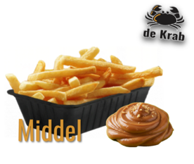 Middel friet pindasaus