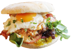 Broodje hamburger rustiek